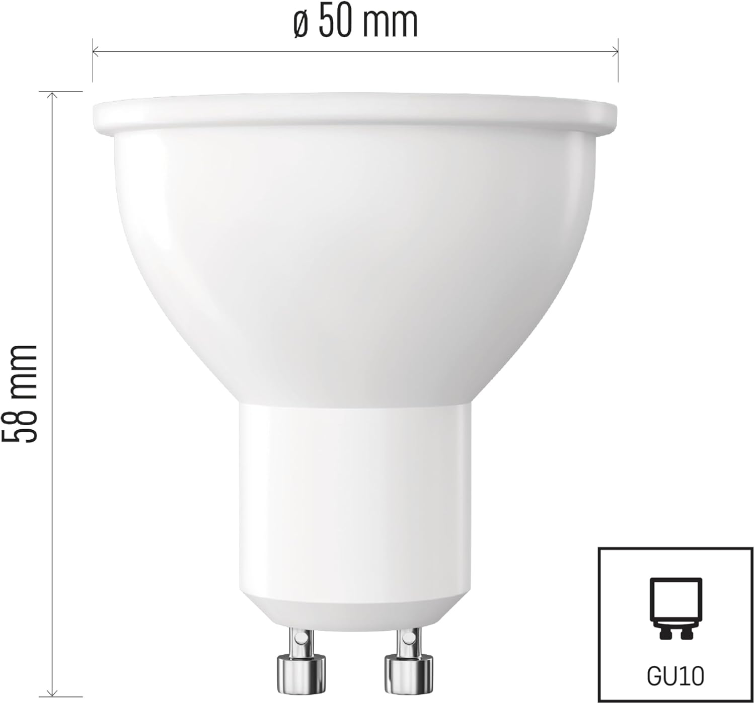 EMOS - Dimmable Spot LED Lamp, MR16, GU10 Socket - 7W Replacement for 60W Halogen Lamp - Continuous Dimming - Brightness 800 Lm, Warm White 3000 K - 25000 H Life, CRI Min. 80, 100&deg; Beam Angle image number 5
