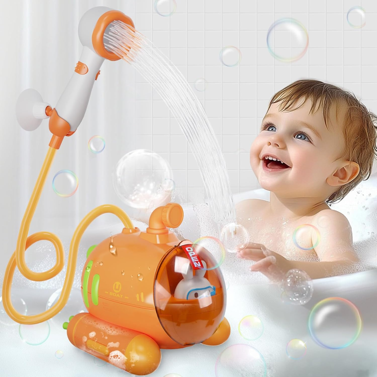 Skirfy Baby Bath for Toddlers 1-3, Baby Shower Toy, Water Spray Toys,Bathtub Toy for Kids.Baby Sprinklers Toys image number 3