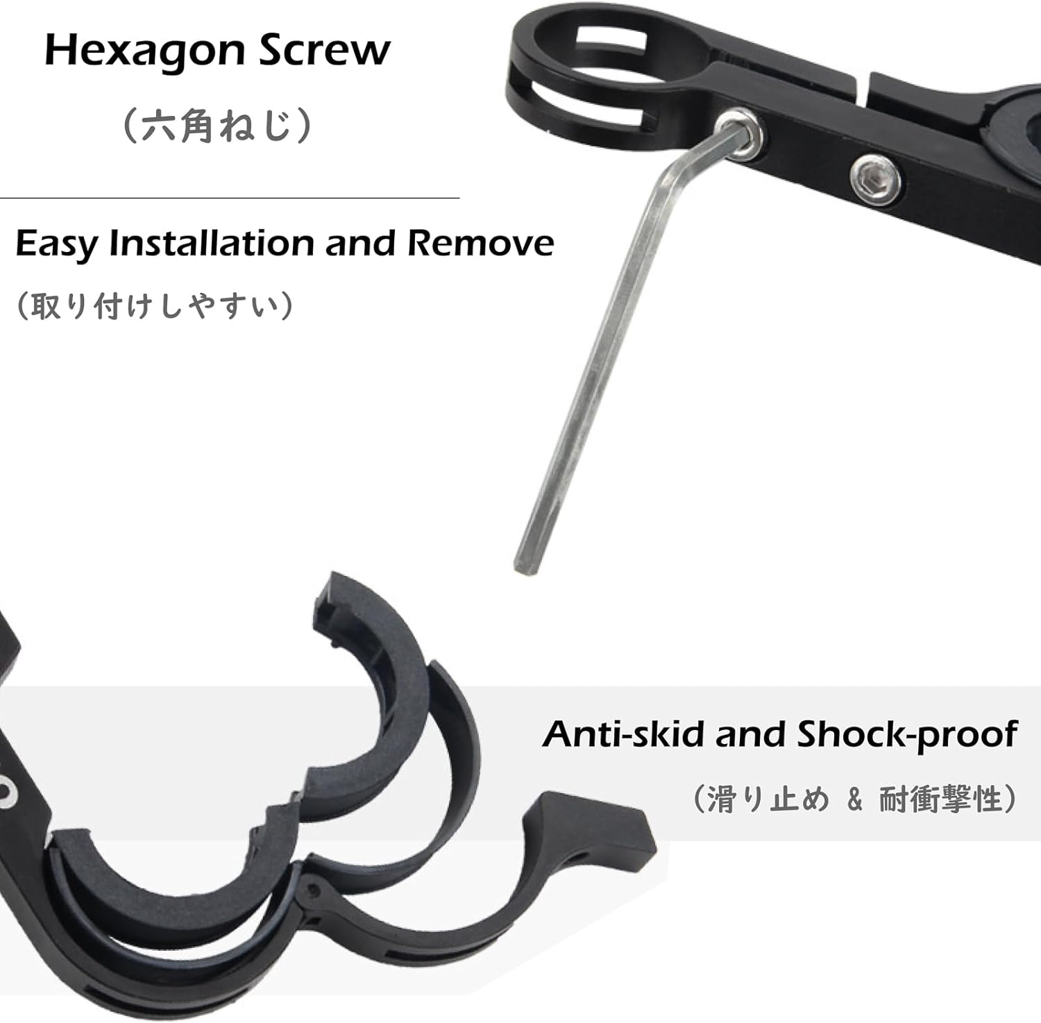 TRIWONDER Bike Handlebar Extender Aluminum Alloy Single Bicycle Handlebar Extension Double Clamp Bike Bracket for Holding Motorcycle E-Bike Lamp Speedometer GPS (Aluminum Alloy - Double Clamp - 20Cm)