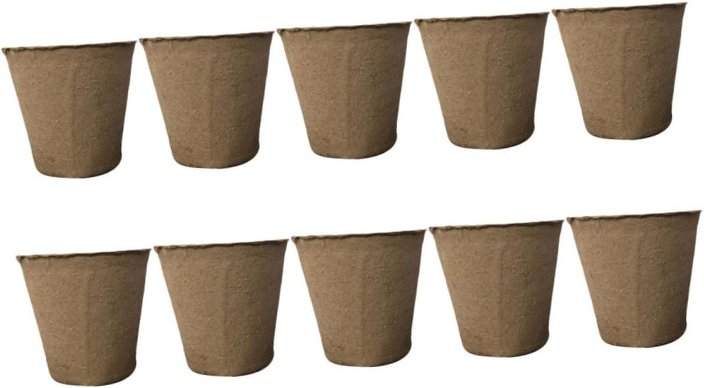 10Pcs Flower Pot Drip Trays Trays Biodegradable Pulp Plant Pots for Easy Transplanting