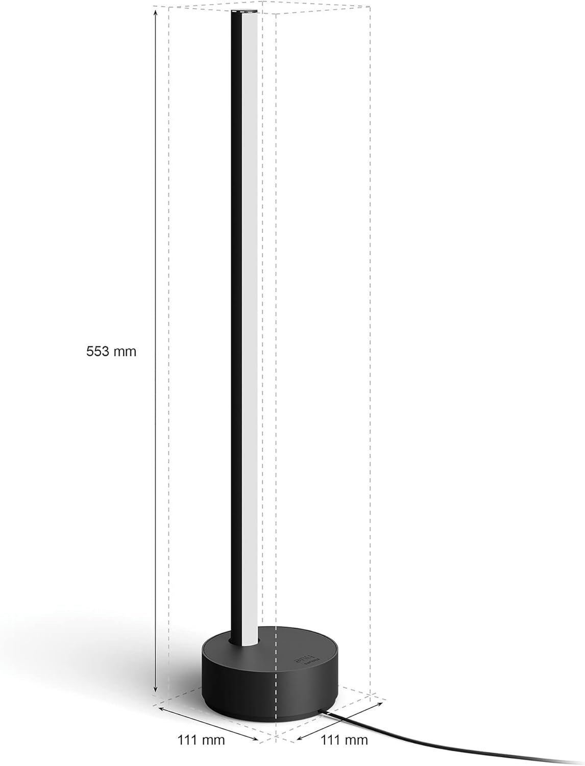 Philips Hue Signe Gradient White & Colour Ambiance Smart Table Light LED with Bluetooth, Black image number 1