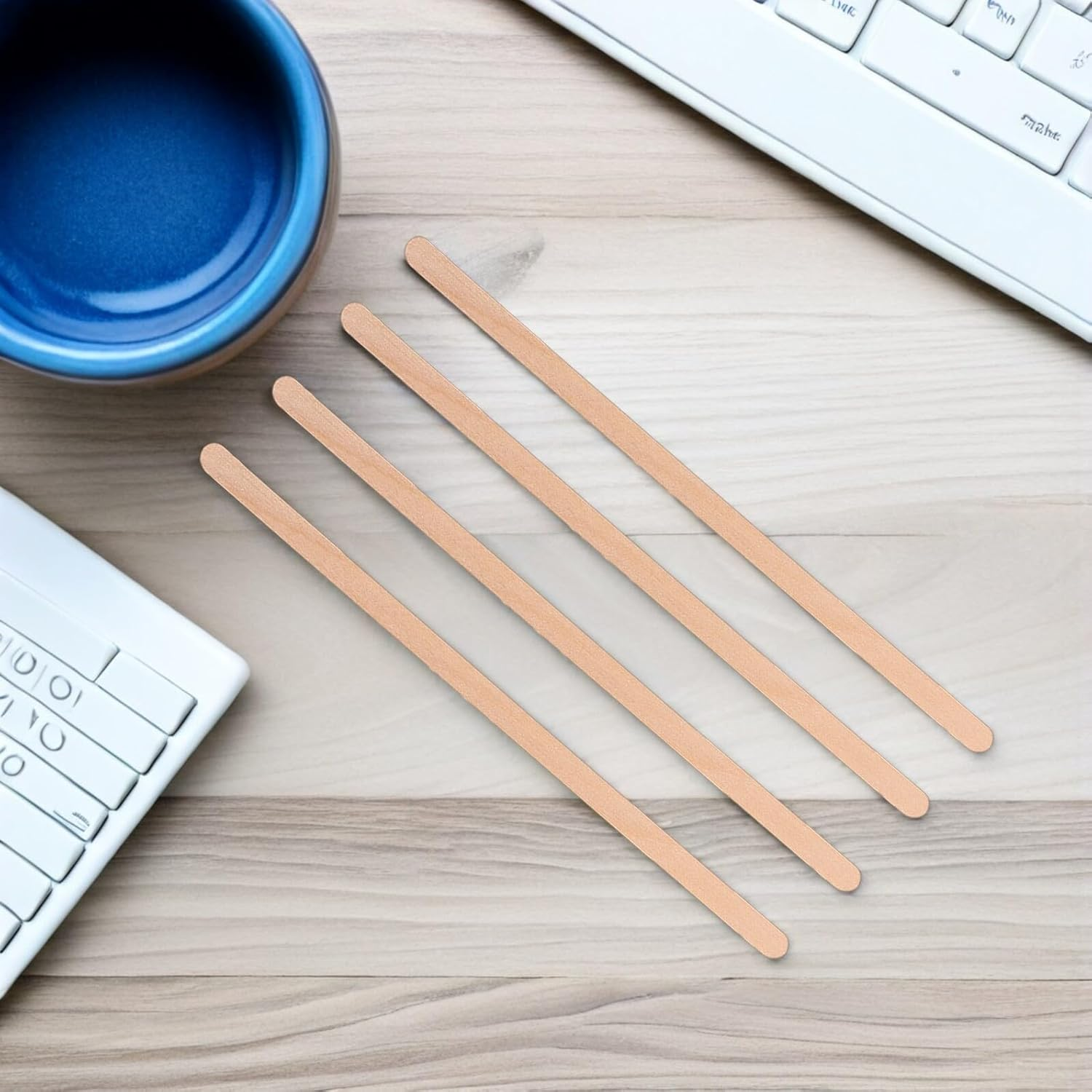 ABOOFAN 250Pcs 14Cm Wooden Coffee Mixing Sticks Disposable Beverage Stirrer for Hot Drinks Tea Cocktails Home Coffee Bar Accessories