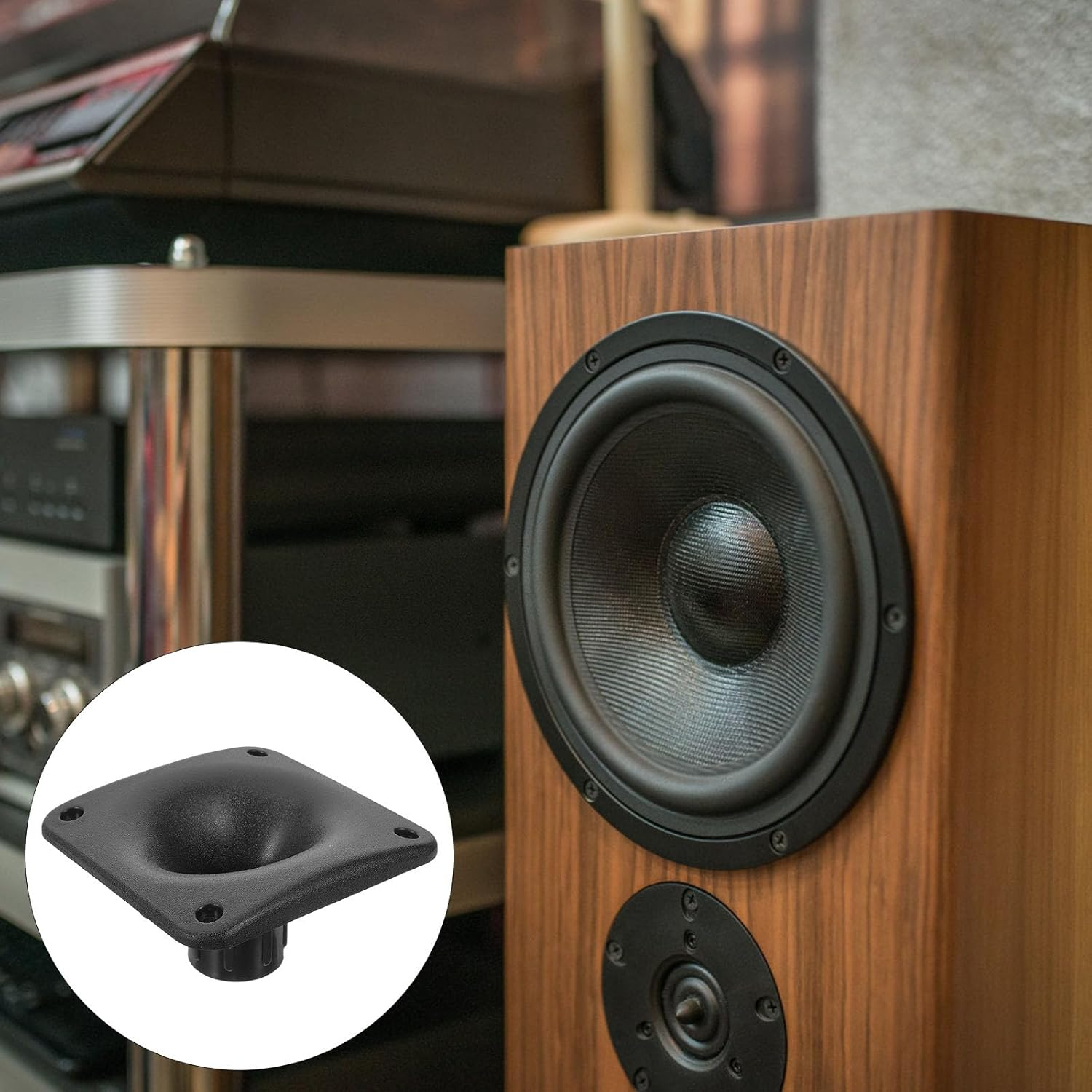 GAROZATION High Fidelity Outdoor Horn Speaker Compact Performance Audio Speaker for Stage Use Portable Black Tweeter Loudspeaker with Clear Sound and Easy Installation image number 6