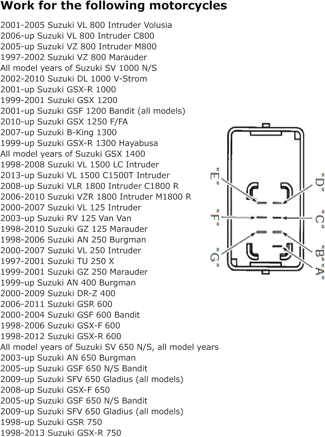 Ijdmtoy (1) 7-Pin Plug-N-Play Electronic LED Flasher Relay Hyper Flash Fix for Suzuki Motorcycle Bike Installing LED Turn Signal Bulbs image number 4