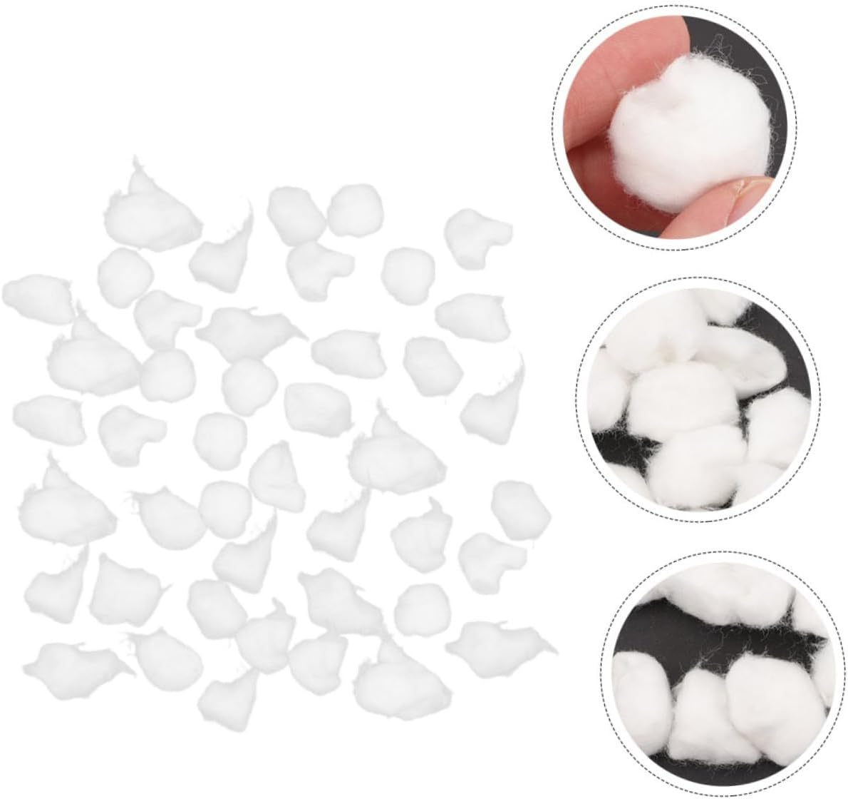 Minkissy 4Packs Armor Remover Cotton Balls Nail Gel Cleaning Cotton Balls for Nail Polish Removal Absorbent for Manicure and Makeup Removal image number 6