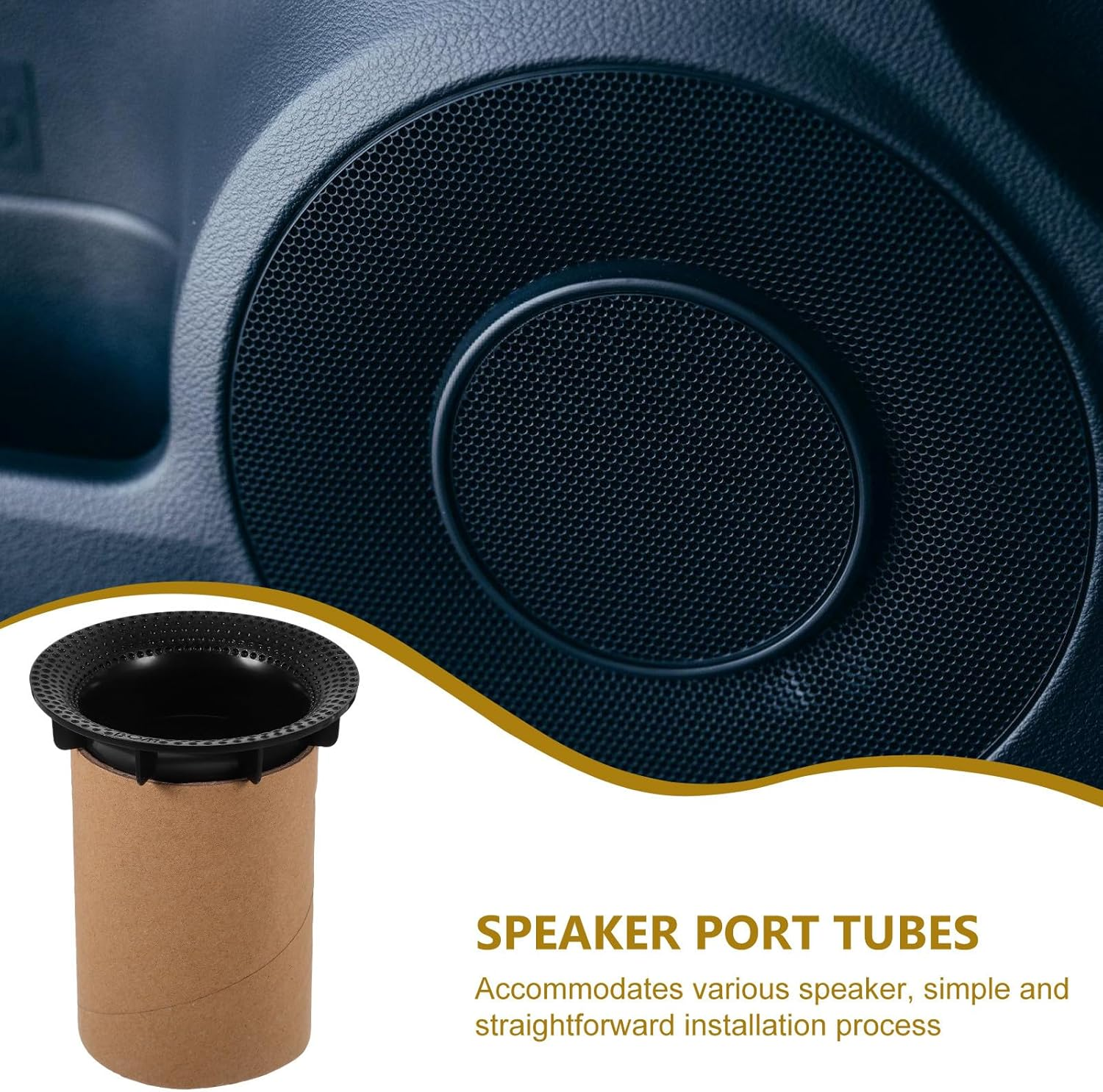 BESPORTBLE Multi-Use Speaker Port Tube Replacement Speaker Voice Outlet Plastic Accessory Convenient Airflow Design for Car and Home Audio Systems Enhancing Bass Performance and Sound image number 2
