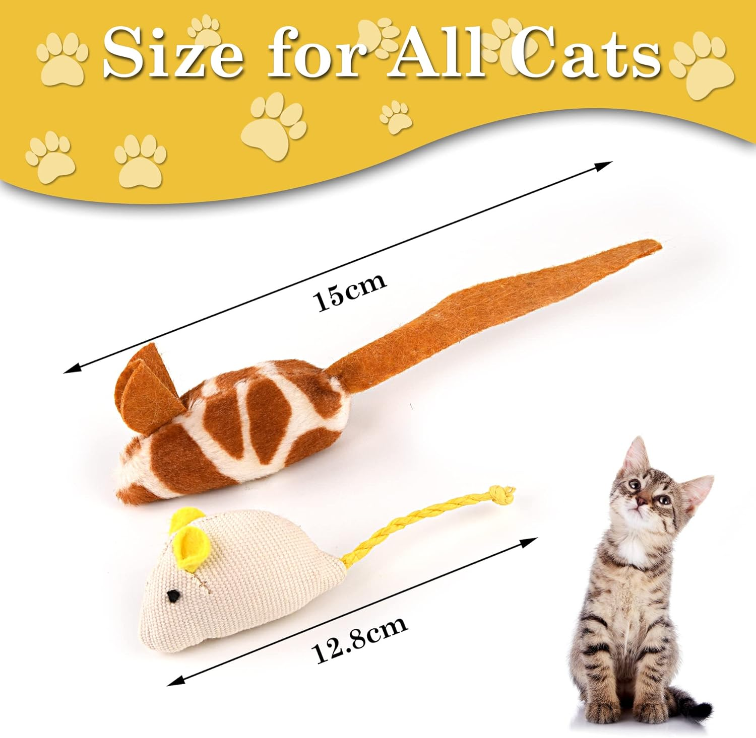 6 Pack Cat Toys Catnip Mouse Toys Cat Toys for Indoor Cats Adult Cat Mouse Toys Catnip Kitten Toys Simulation Catnip Soft Toy for Cat Playing Chewing Teeth Cleaning image number 2