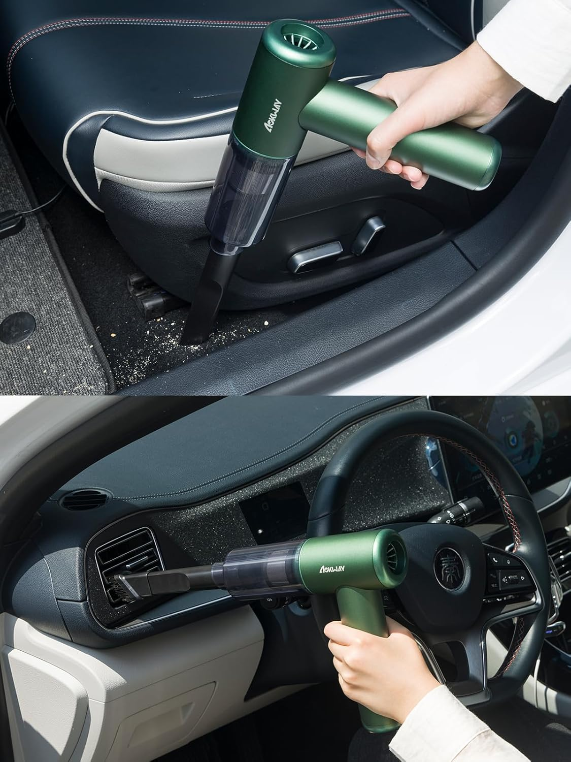 Aokway Mini Vacuum Cleaner for Car, 15000PA Powerful Suction, Rechargeable Small Car Vacuum Portable Cordless, Handheld Car Vacuum Cleaner & Air Duster for Home, Desk,Pc, Keyboard image number 5