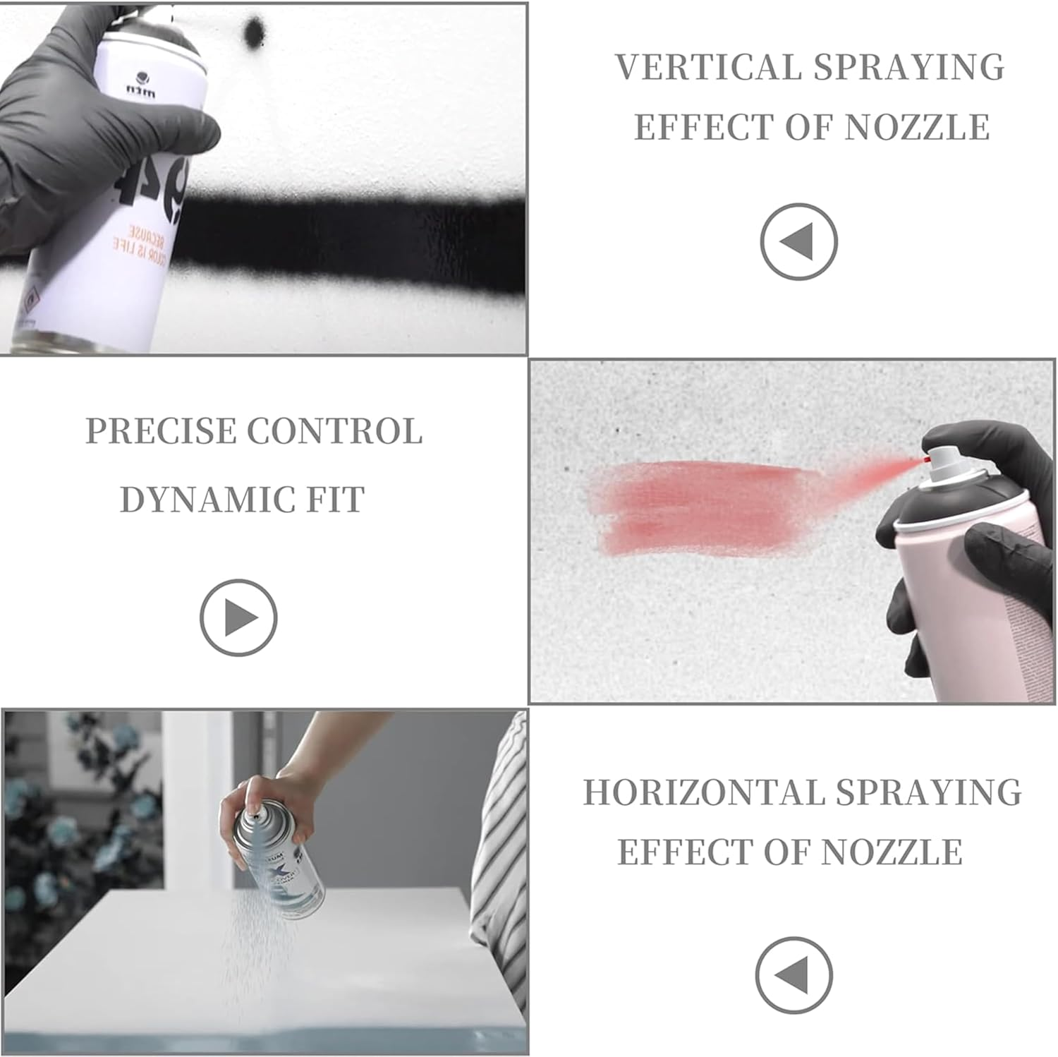 20 Pack Flat Jet Spray Paint Caps -Graffiti Car Spray Paint Accessory Supplies for Graffiti,Calligraphy & Art, Compatible with Spray Cans, Red & Black Tips, Durable Paint Can Nozzles for Artists image number 2