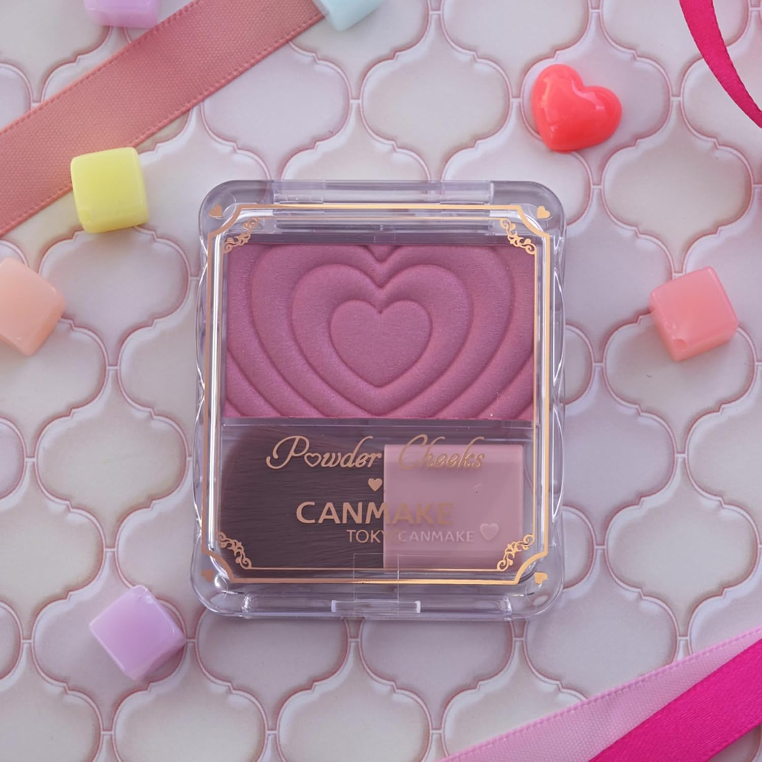 Canmake Powder Cheeks P05 Classy Mauve Pink, 0.06 Oz (1.8 G), Clear, Glossy, Bluish Pink - 03 Cheerful Peach image number 2