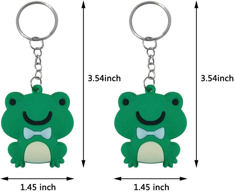 Imagitek 40 Pack Frog Keychains Decorations for Back to the 80S Party, Frog Themed Party Favors, Birthday Party Bag Fillers, Baby Shower Return Gifts image number 3