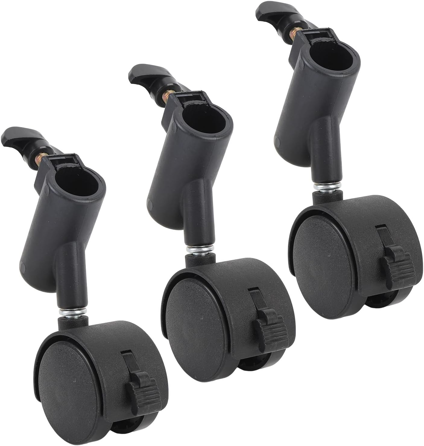 3 Pieces Light Stand Wheels, 16Mm 360&deg; Tripod Swivel Castors, Light Stand with Brake, Tripod Swivel Castors for Live Photography image number 4