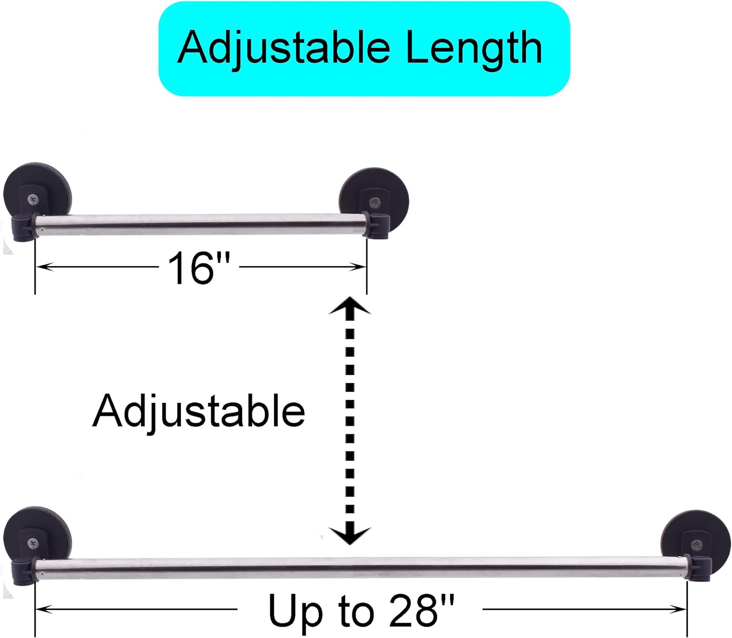 YYST 29" (74CM) Magnetic Anchor Chart Holder Adjustable Magnetic Date Cards Holder Calendar Holder for Kids Crafts, Classroom Calendar, Classroom Decor W O Rings - Black - 2 image number 3