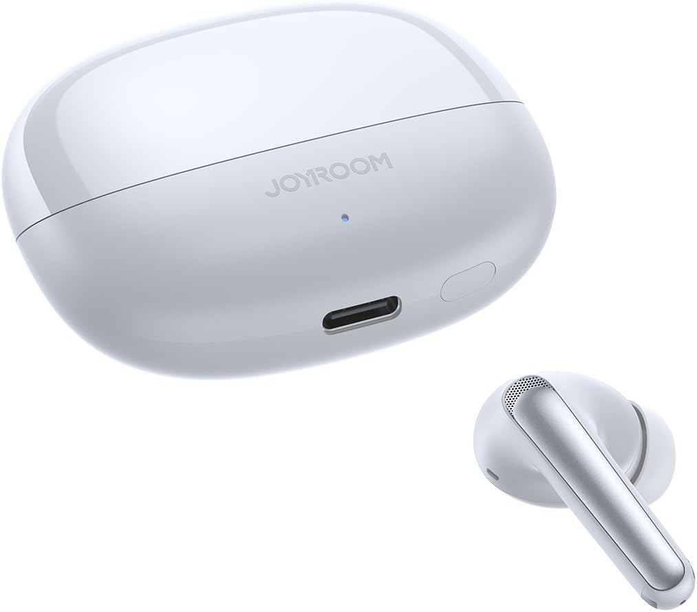 JOYROOM FN2 Funpods 4-Mic ENC Earbuds, EQ, Bluetooth 5.4, ANC Noise Cancellation - White image number 4