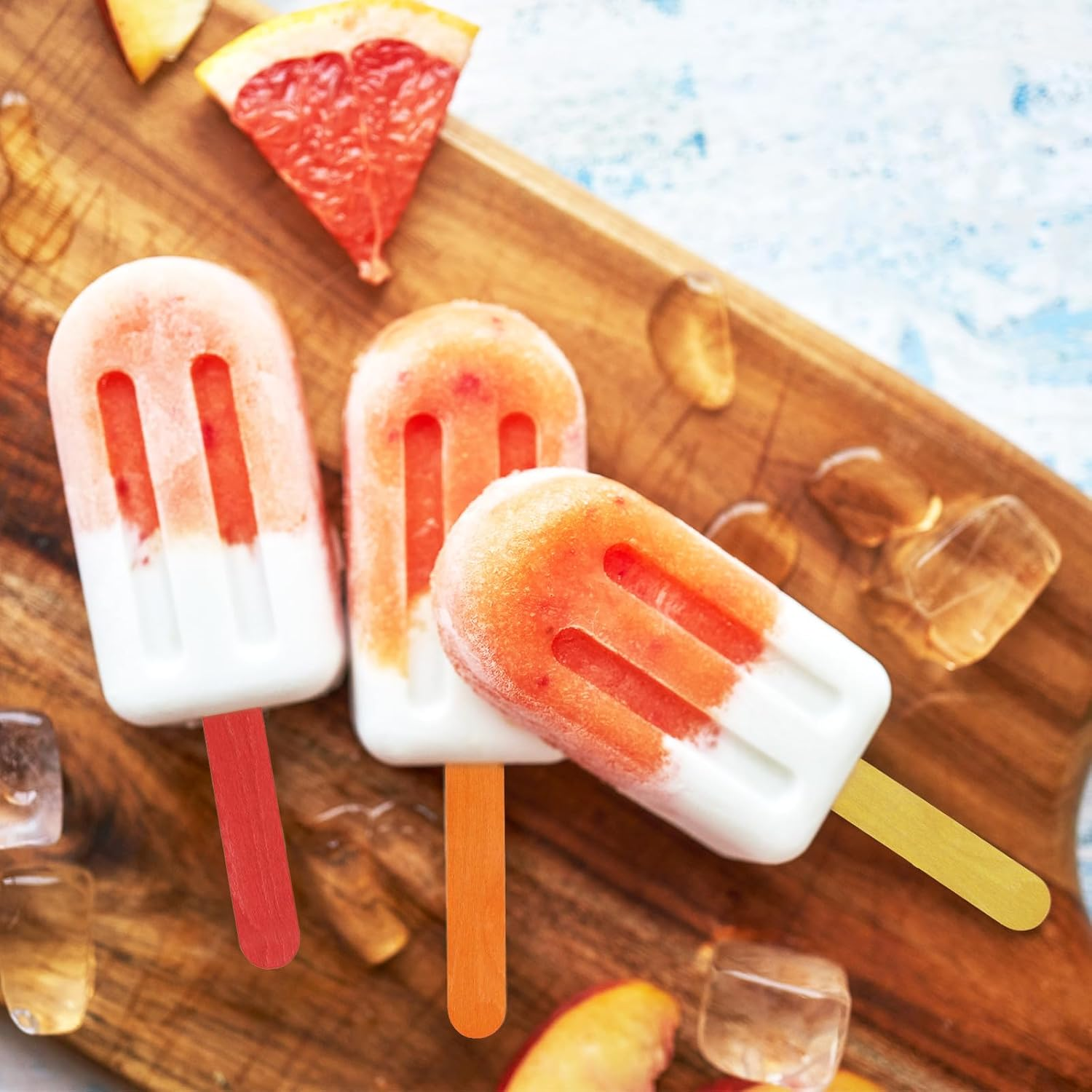 200 Pcs Jumbo Wooden Craft Sticks, Popsicle Sticks, 150X18X1.6Mm Treat Sticks, Ice Pop Sticks Wax Sticks for Crafts，Resin, Mixing Paint Projects