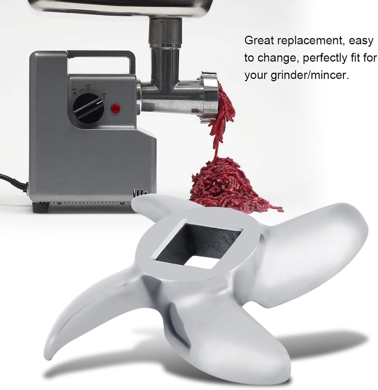 Oumefar High Quality Robust and Durable Mincer Blade Stainless Steel Mincer Blade Meat Grinder Knife Restaurant Kitchen for Home (32#) image number 3