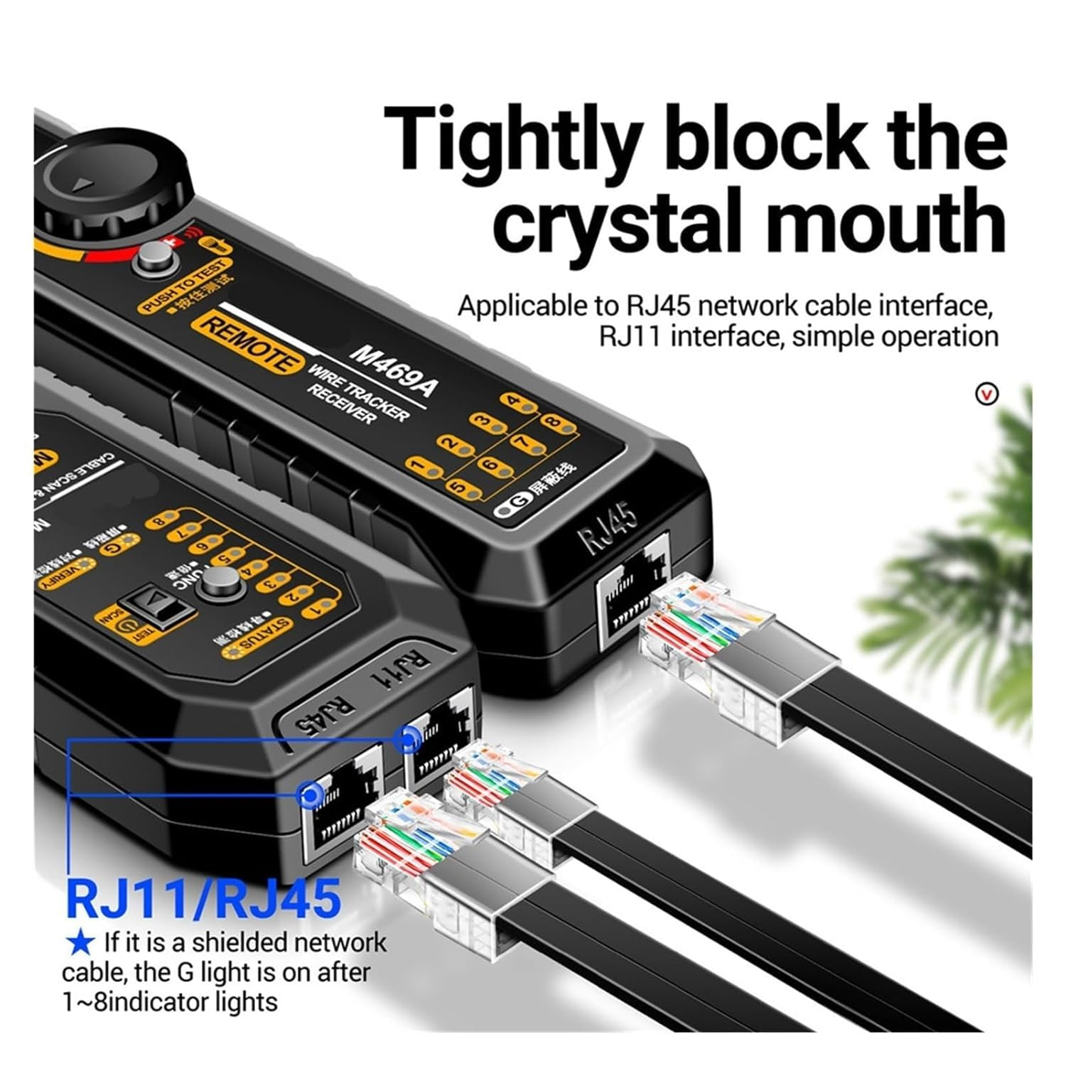Multifunctional Network Tester， Ethernet LAN Network Wire Tracker with Telephone Line Tester, Network Line Scanning, Power Cable Scanning and POE Switch Test Functions image number 3