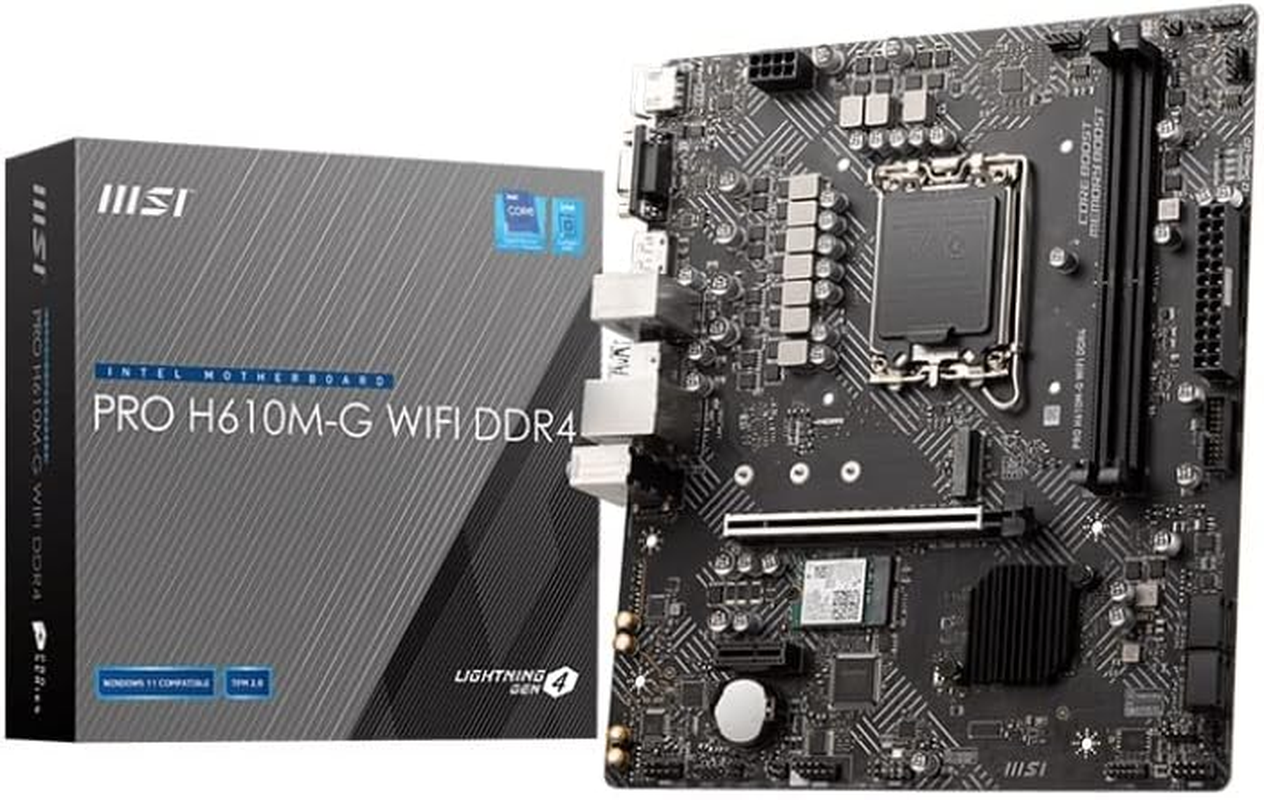 MSI PRO H610M-G Wifi DDR4 Intel LGA 1700 M-ATX Motherboard