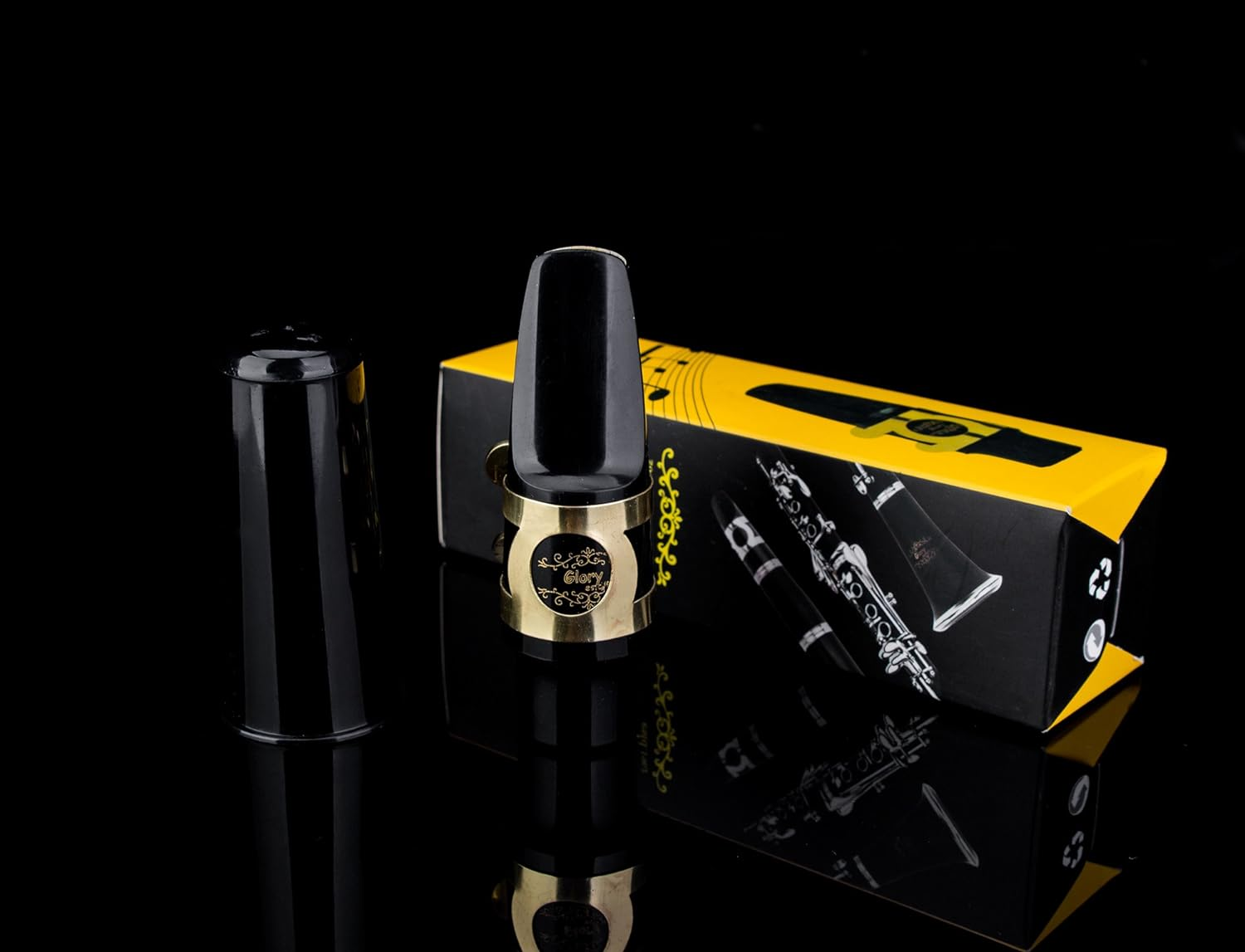 Glory Alto Saxophone Mouthpiece Kit with Ligatureone Reed and Plastic Cap-Gold image number 6