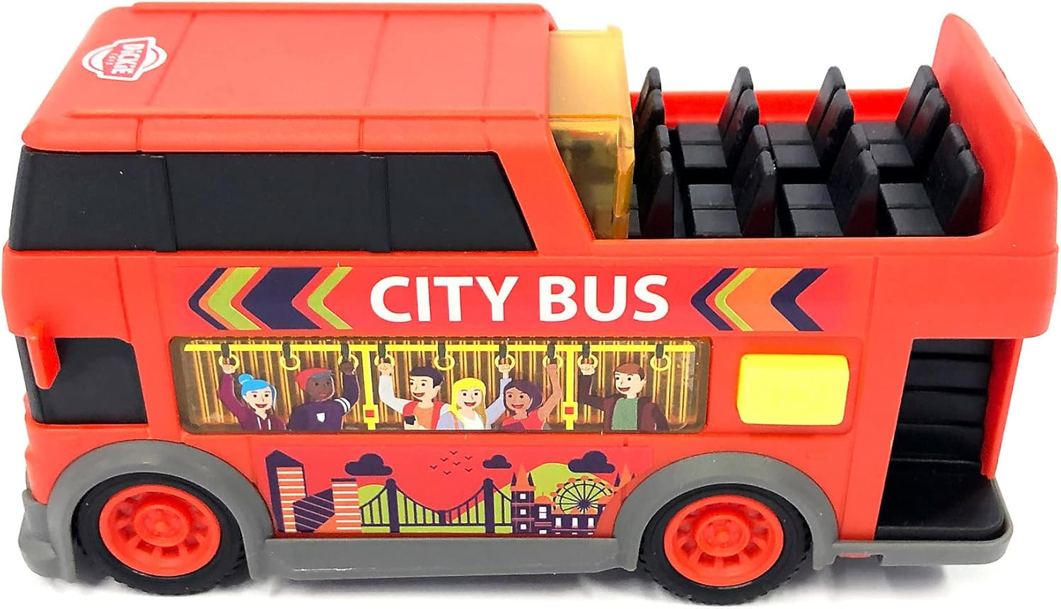 Dickie City Bus Toy with Light and Sound, 15 Cm image number 1