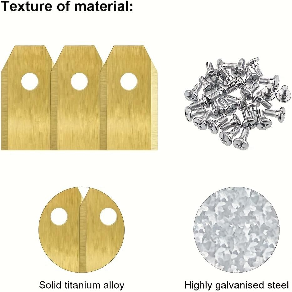 Lawn Mower Blades 36Pcs Compatible with All Mammotion Luba and YUKA Series Mower Robots, Robust Titanium Replacement Blade image number 5