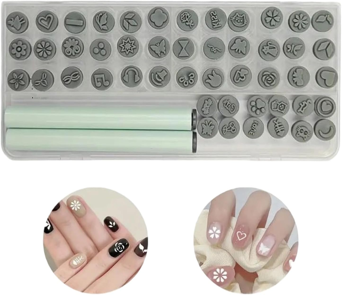 Nail Stamping Pen, Manicures Stamper Tool with Different Patterns, Art Design Tools Versatile Lightweight for Party Dating Wedding Salon
