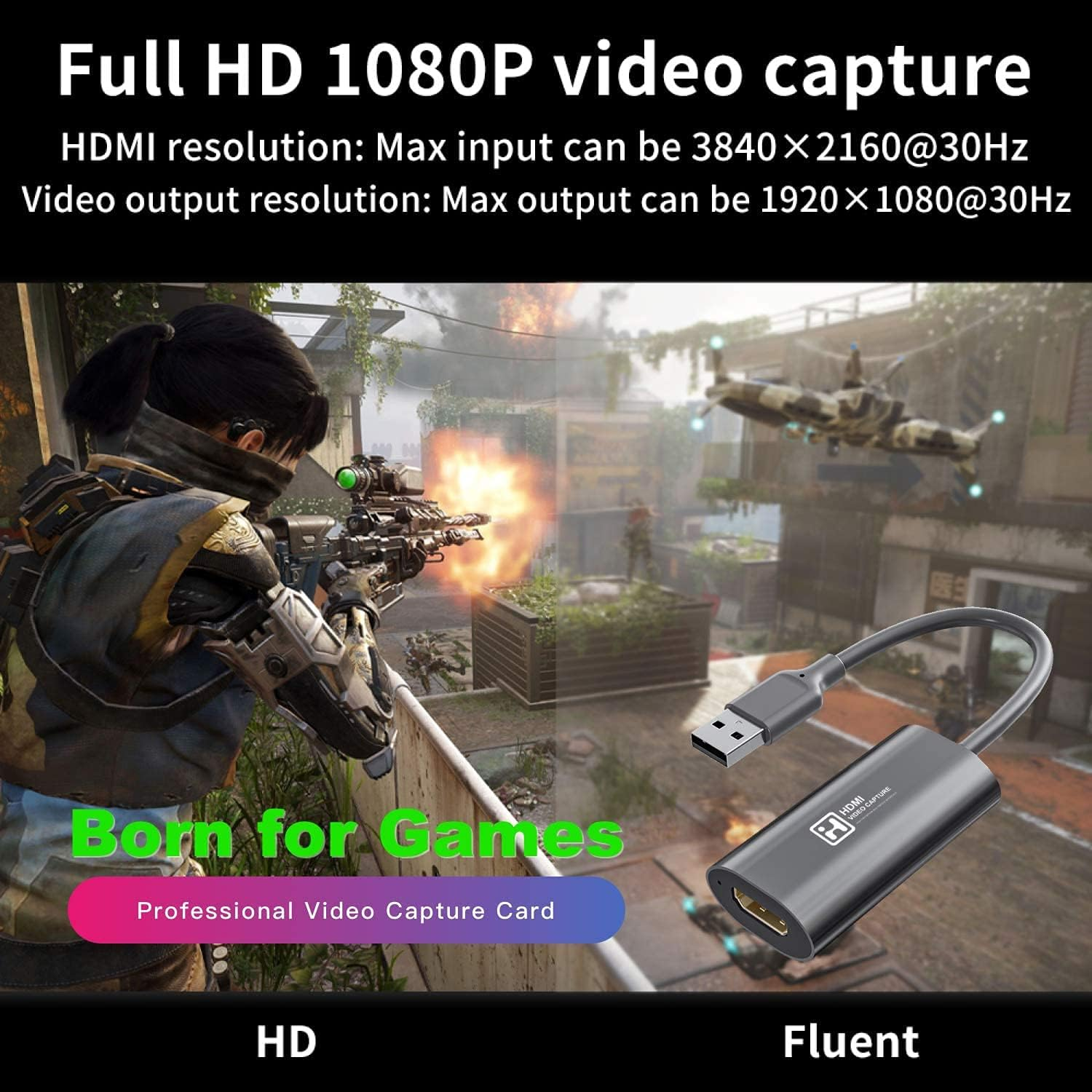 New Type-C HDMI Video Capture Card USB3.1 Game Video/Audio Live Streamer image number 1