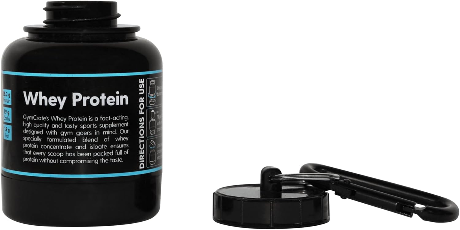 Gymcrate Portable Scoop - Protein Powder and Supplement Funnel Keychain - Protein Powder Container, Durable Metal Keychain, Portable Container for the Gym, Workouts, Travel, Men and Women image number 1