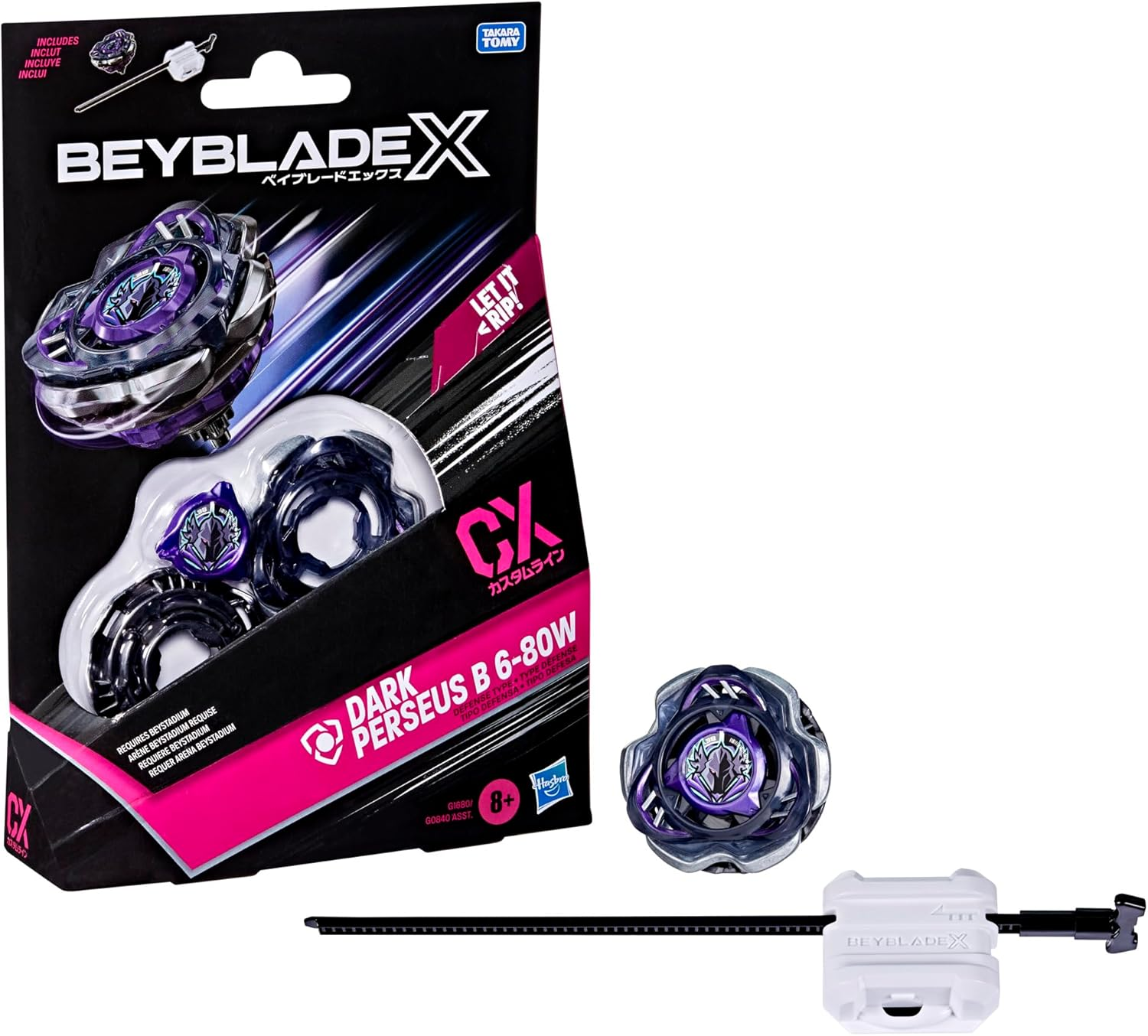 Hasbro Beyblade X Dark Perseus B 6-80W CX Starter Pack Spinning Top and Starter image number 4
