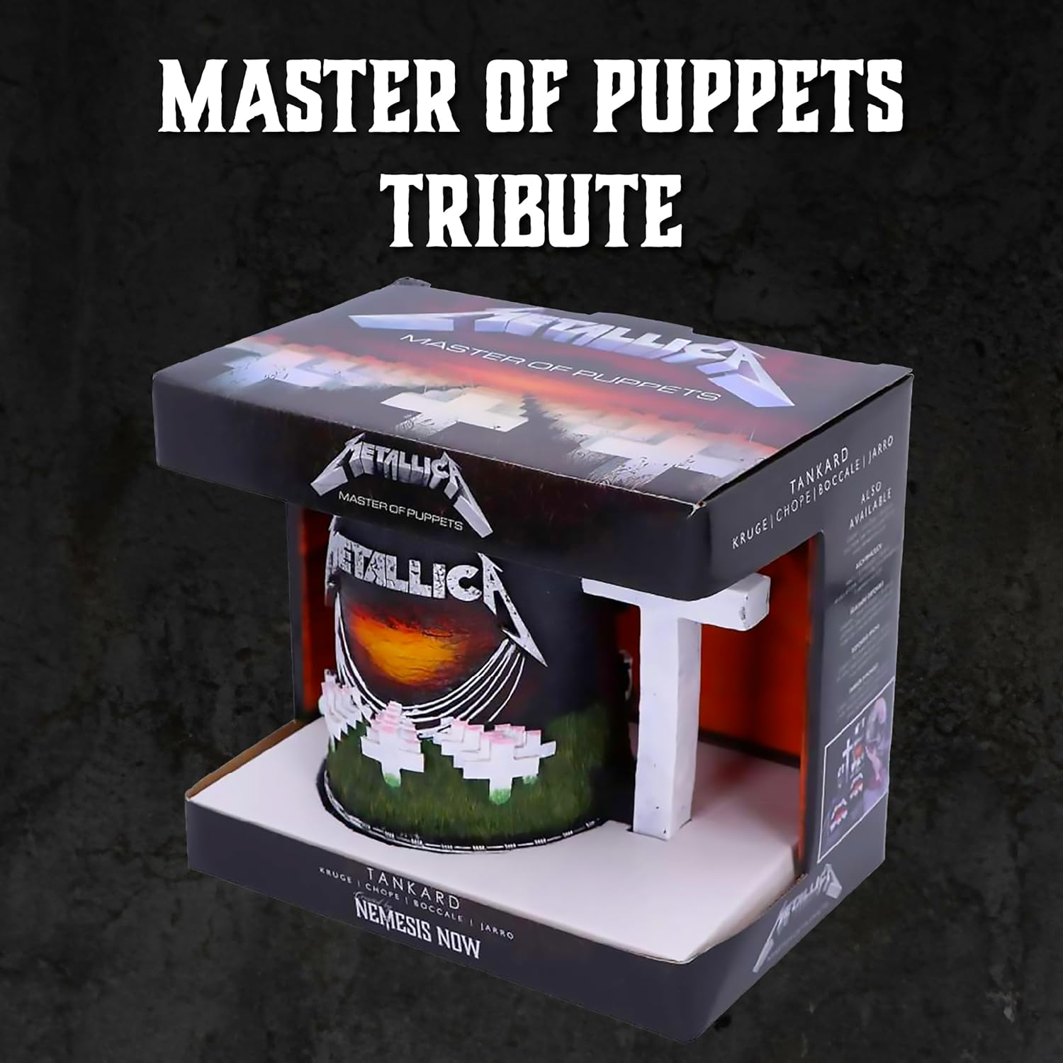 Nemesis Now Metallica-Master of Puppets Tankard, Resin, Black, One Size image number 1