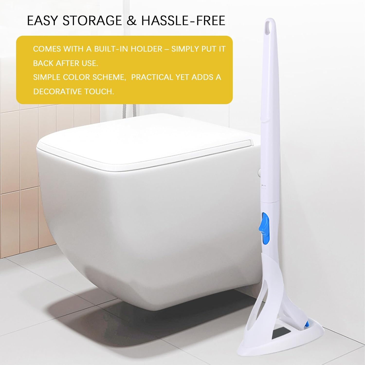 Disposable Toilet Brush Set with 36 Replaceable Heads, Water-Soluble Toilet Cleaner Kit & Holder, Portable Bowl Scrubber with Freshener Tablets for Camping, Travel, Home Bathroom image number 1