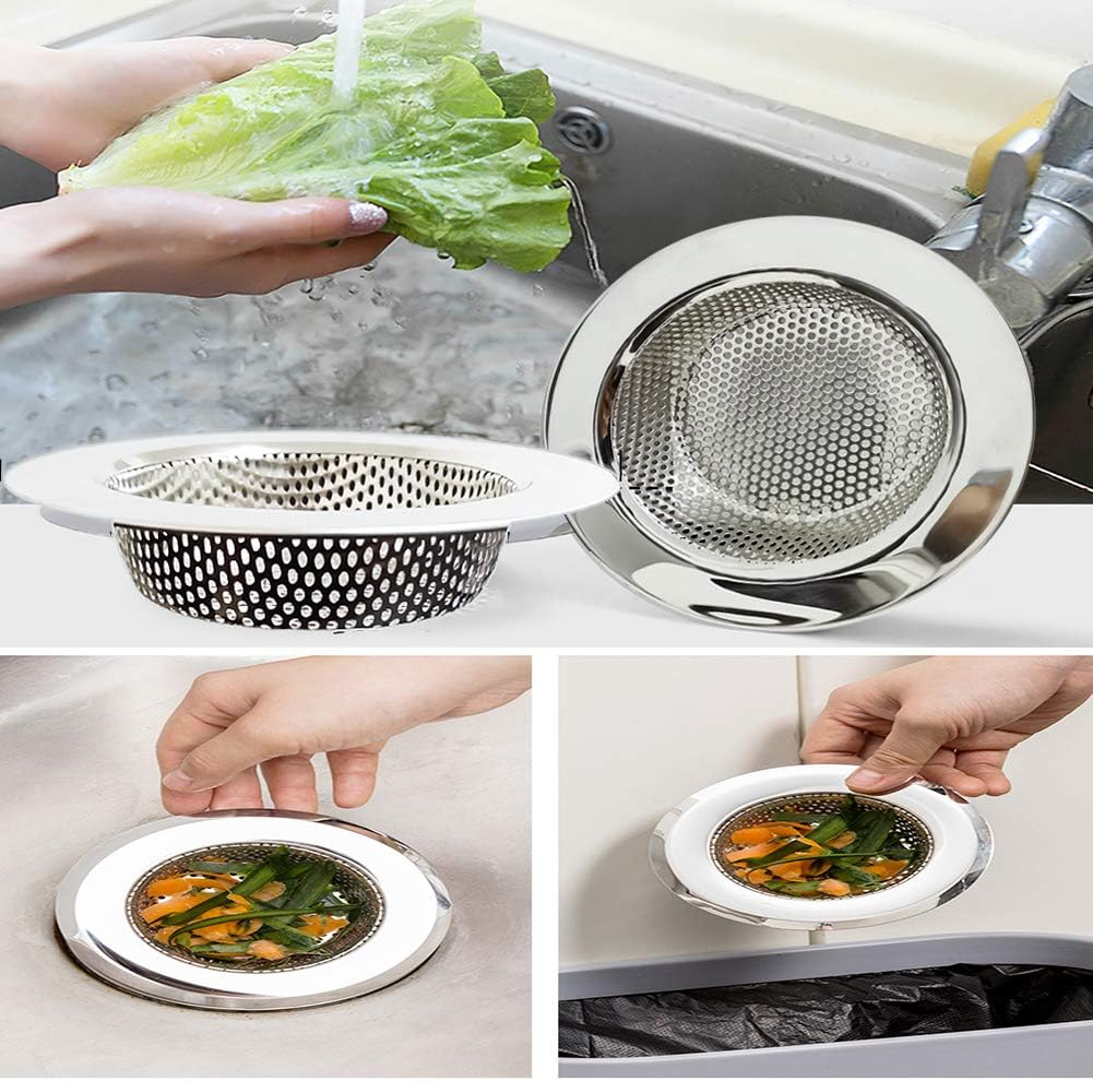 4-Piece Kitchen Sink Strainers - 4.5 Inch Stainless Steel Sink Drain Filter with Food Scraps Catcher image number 4