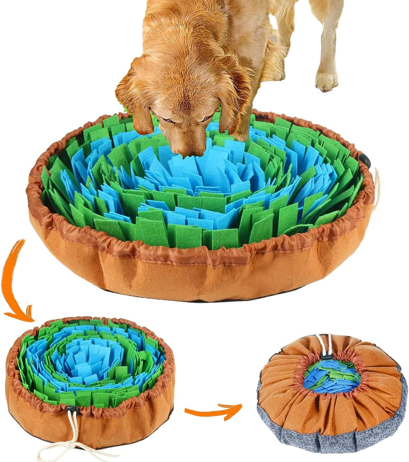 Snuffle Mat for Dogs,Interactive Dog Puzzle Toys for Boredom,Adjustable Dog Feeding Mat for Smell Training,Slow Eating and Stress Release,Encourages Natural Foraging Skills for Large to Small Dog,Cat image number 3