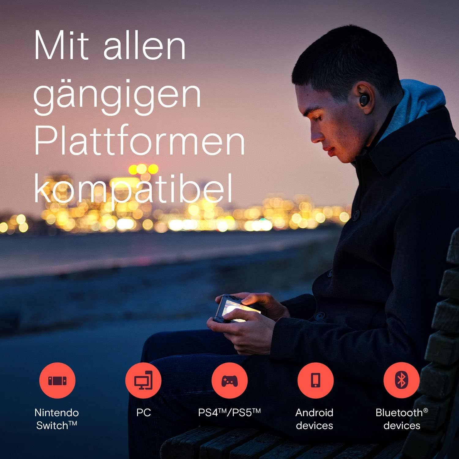 EPOS Audio Gaming GTW 270 Hybrid, True Wireless Engineered for Gaming, Lag-Free Gaming with Nintendo Switch, Playstation, PC and Android Devices, Black/Gray (1000230) image number 4