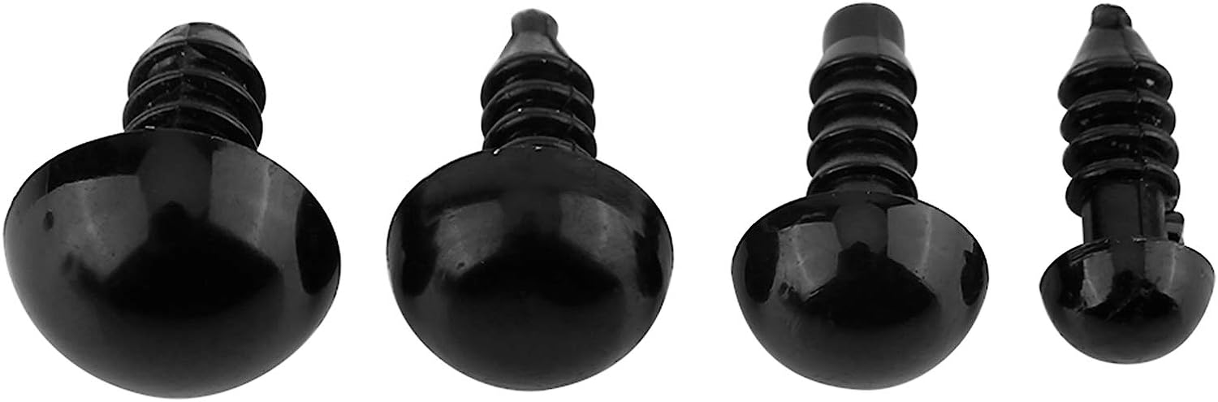 Safety Eyes, 100Pcs Stuffed Animal Eyes Plastic Craft Crochet Eyes Bear Crochet Toy for DIY of Puppet, Bear, Toy Doll Making Supplies, Various Sizes(12Mm) image number 1