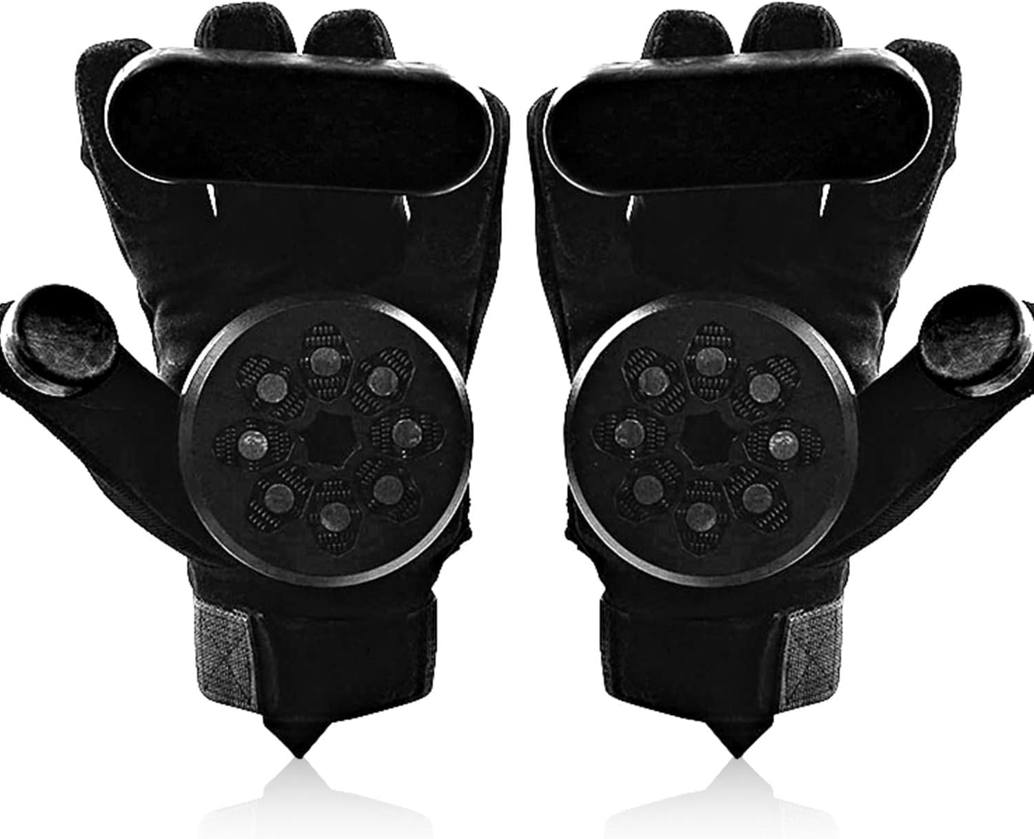 Professional Skateboard Gloves with Sliders，Standard Longboard Downhill Slide Gloves Skate Gloves with 2 Set Slider Puck Set image number 3