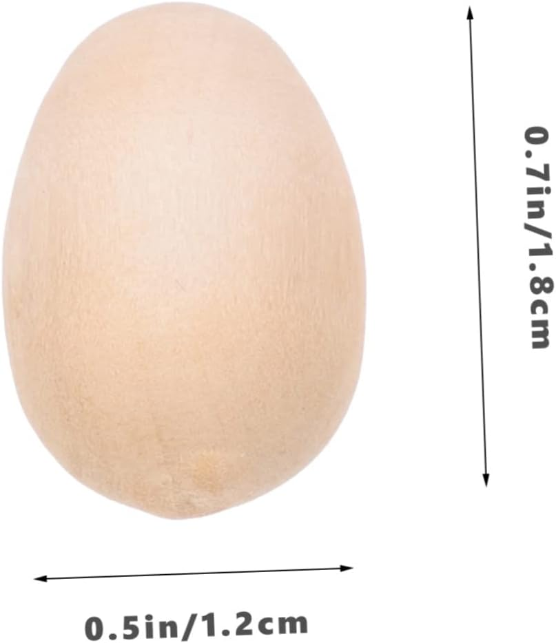 100Pcs Wooden Fake Eggs Easter Decorations Simulation Holder for Party image number 3