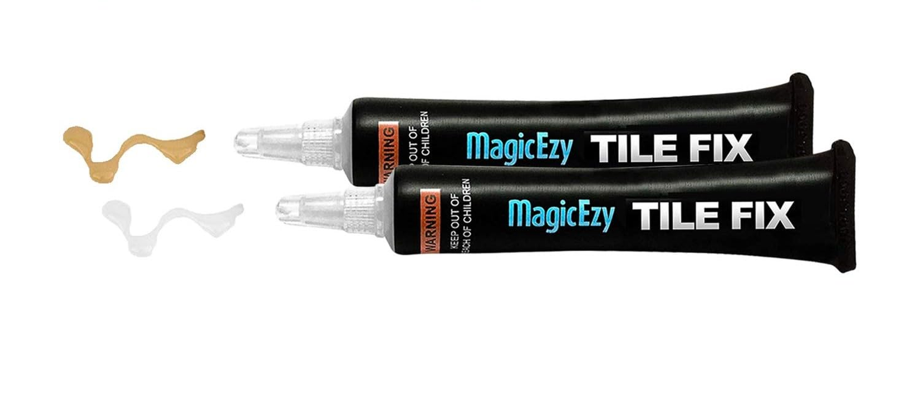 Magicezy Tile Fix (Beige/White): Ceramic Tile Repair Kit - Scratch Remover - Bathroom Floor Crack Filler image number 2