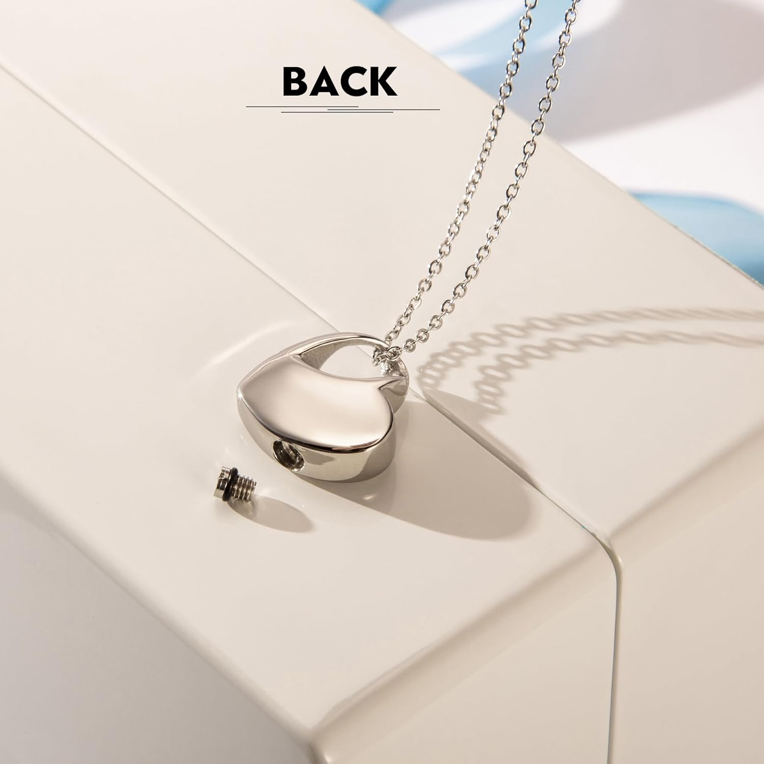 3 Pack Cremation Jewelry for Ashes Heart Urn Necklaces for Ashes, Urn Locket for Ashes Memorial Urn Jewelry Waterproof Keepsake Pendant with Funnel Kit & Bag image number 3