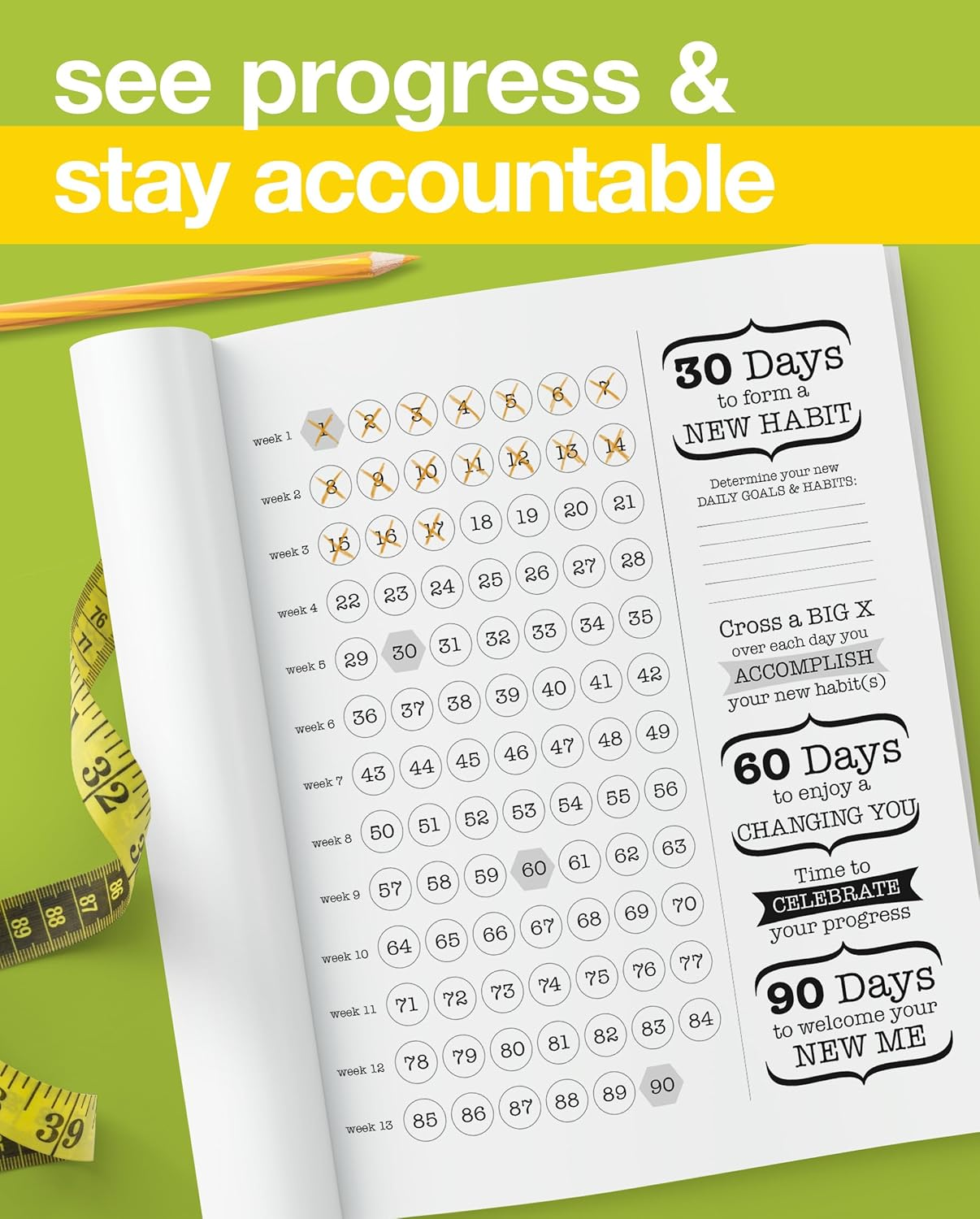 Hello New Me: a Daily Food and Exercise Journal to Help You Become the Best Version of Yourself, (90 Days Meal and Activity Tracker) image number 1