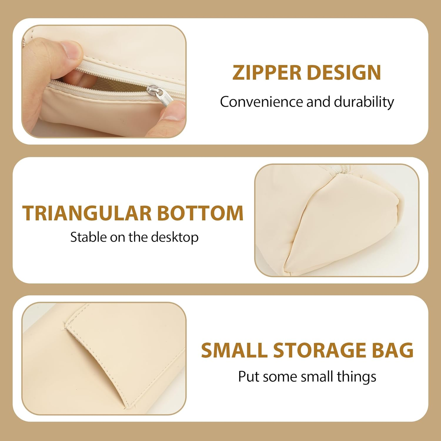 Reignsword Hot Iron Holder & Mat, Heat Resistant Hot Tools Organizer, Portable Hair Tools Travel Bag for Curling Irons, Flat Irons, Hair Straightener and Styling Tools (Beige) image number 1