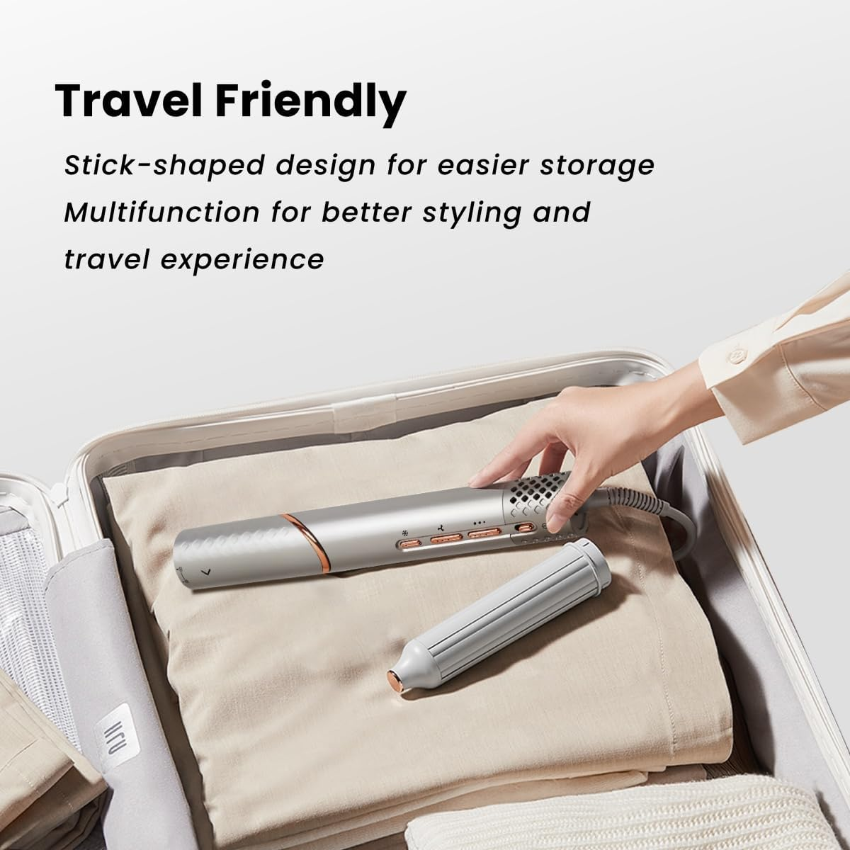 GLAMUP&reg; 5 in 1 Flex Hair Styler-Advanced High Speed Hair Dryer with Air Curler, Hair Dryer Brush, No Heat Damage, for All Hair Types, Perfect for Travel, Gift Set image number 6