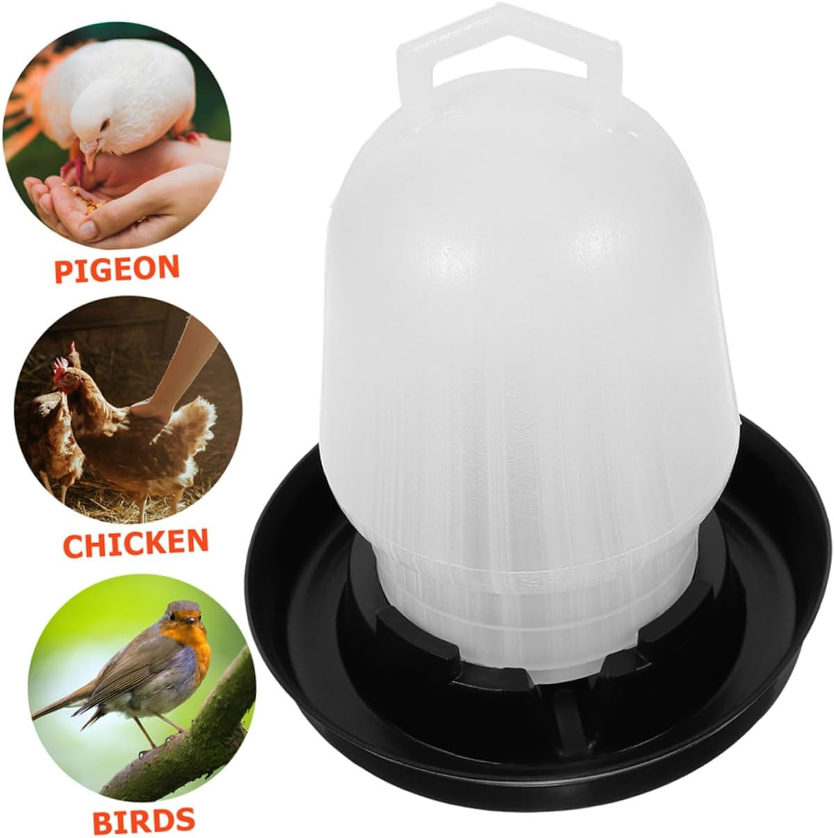 Alasum 2Pcs Automatic Poultry Waterer Chicken Water Dispenser Cups for Chickens Ducks Quail Pigeons Outdoor Use Farm and Home image number 3