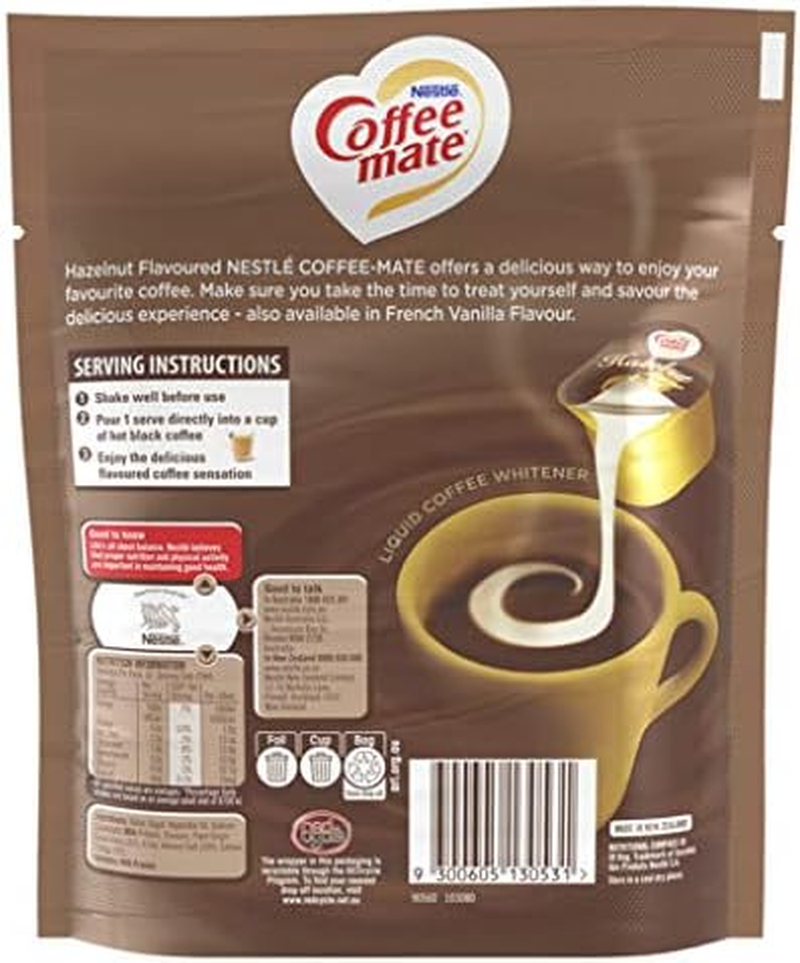 Coffee Mate Nestle Hazelnut Flavour Liquid Coffee Whitener 10 Cups X 15Ml, 150G image number 1