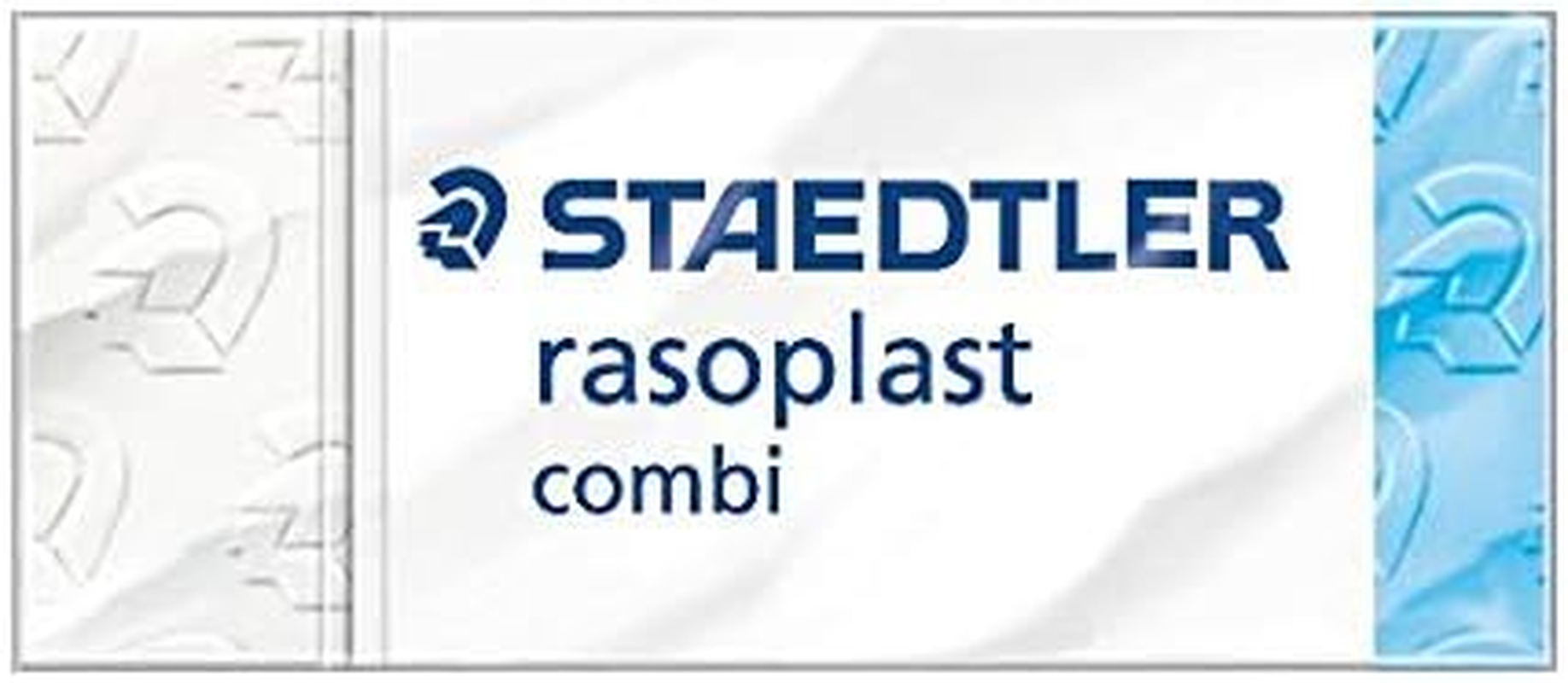STAEDTLER Rasoplast Combi Erasers 3 Pack, 526BT3BK3D, Minimal Crumbling, Sliding Sleeve for Convenient Handling, Phthalate and Latex Free, Blue Part of Eraser for Writing Ink on Paper image number 1