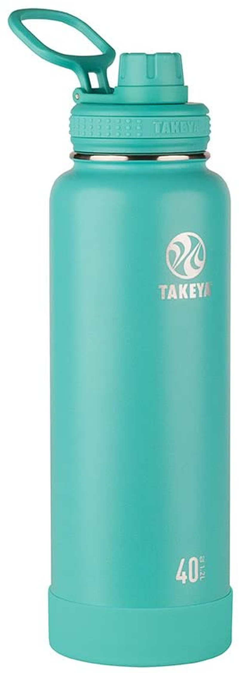 Takeya Actives Insulated Steel Bottle Teal 1200Ml Spout Lid