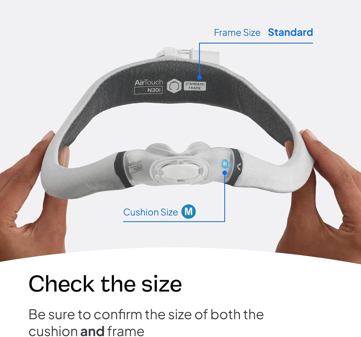 Resmed Airtouch N30I Frame System (Without Headgear) - Standard Frame/Medium Cushion image number 5