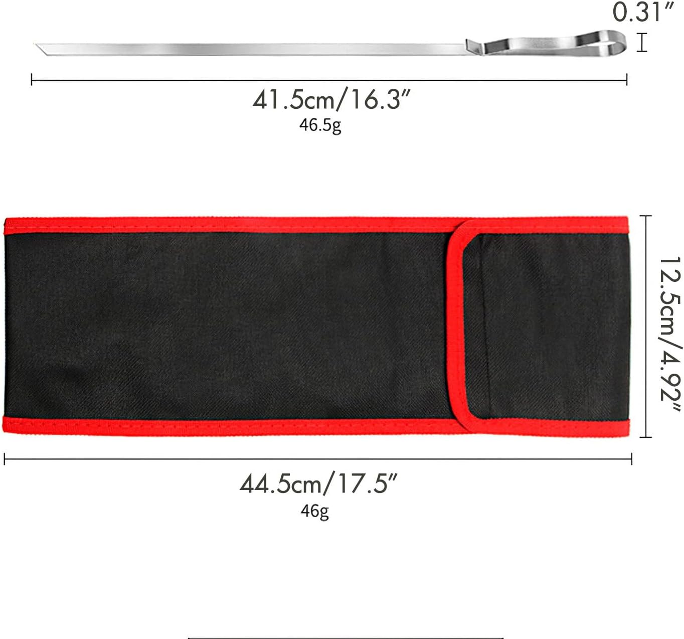 6 Pack BBQ Skewer Rack Set, Stainless Steel Kabob Skewers Holder with 2 Pcs Skewers Holder for Meat, Vegetables and Vegan Barbecue Grilling Accessories 41.5Cm image number 5