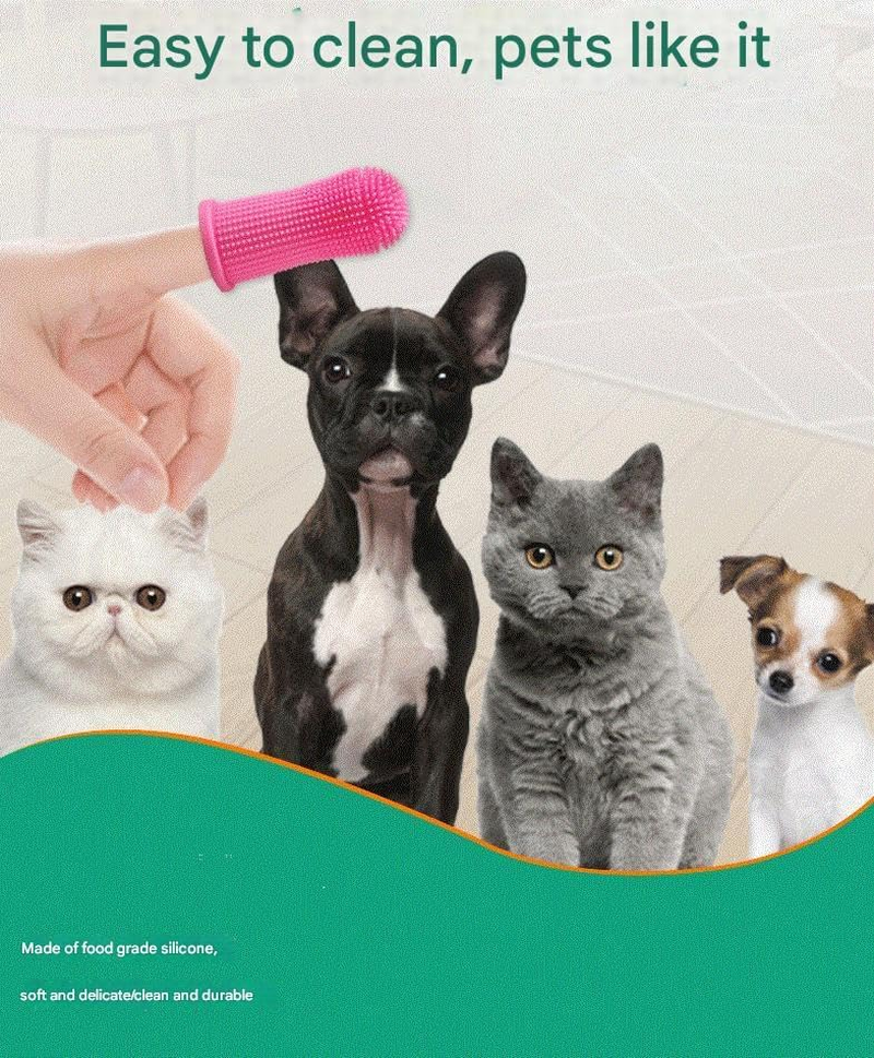 4Pack Dog Toothbrush Dog Tooth Brushing Kit, Cat Finger Toothbrush for Dogs Small Breed, Medium Large Dogs, Puppy Toothbrush for Dog Teeth Cleaning & Dental Care, Pet Finger Toothbrush Kit (White+Pink+Blue+Orange, One Size) image number 2