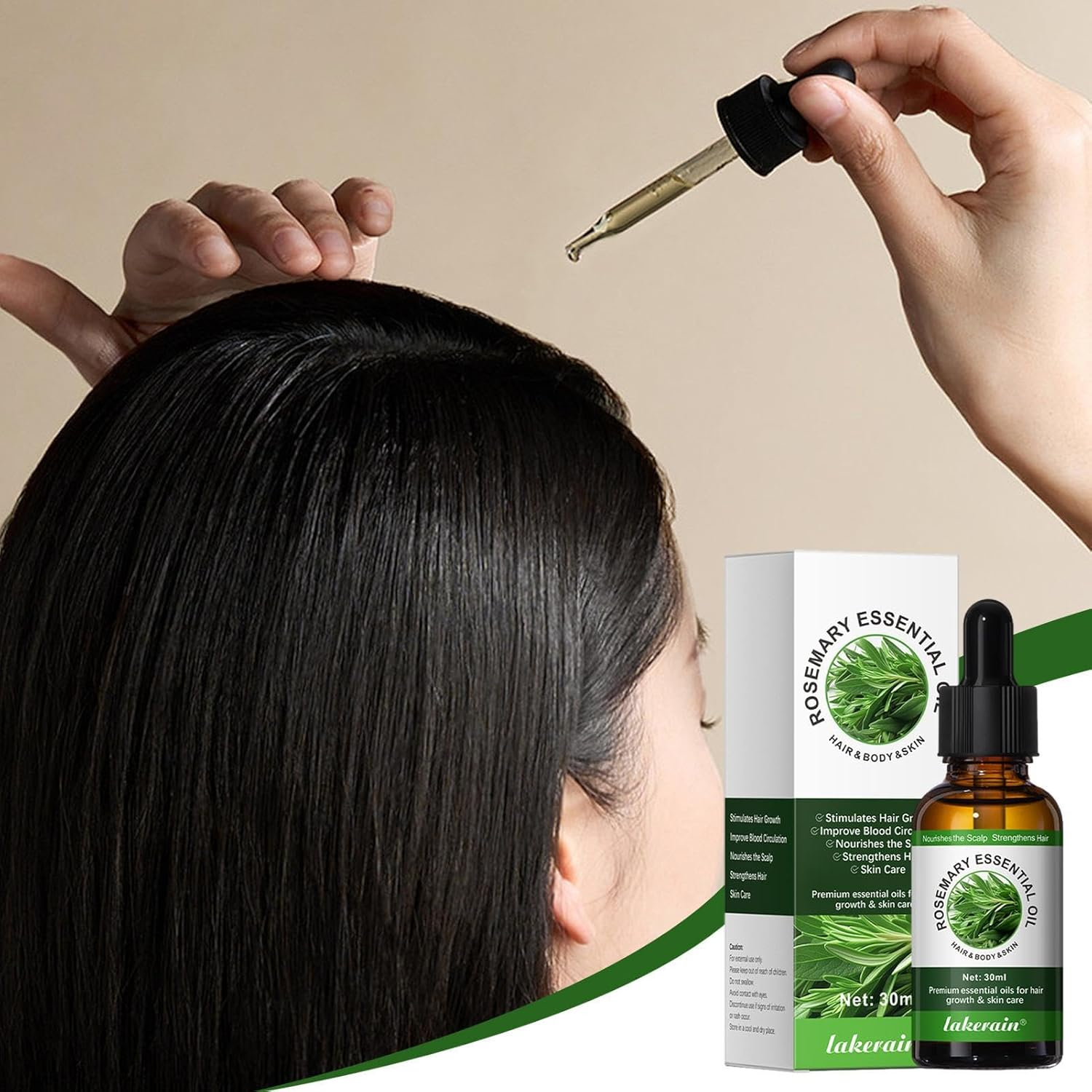 Zankie Rosemary Hair Oil, 30Ml Pure Rosemary Oil for Hair Growth, Rosemary Hair Oil Prevents Hair Loss, Repairs Split Ends and Dry Scalp image number 1